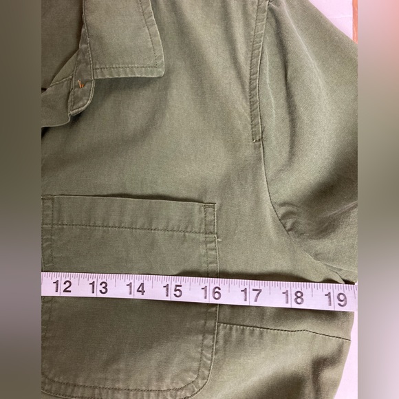 J Crew Mercantile Olive Green Military Shirt Dress - Picture 7 of 10